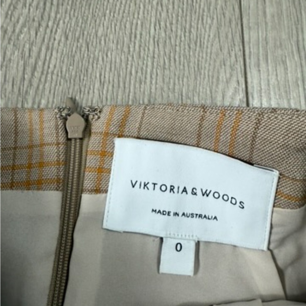 Viktoria & Woods Munich Plaid Wool Skirt Academia - Picture 8 of 11